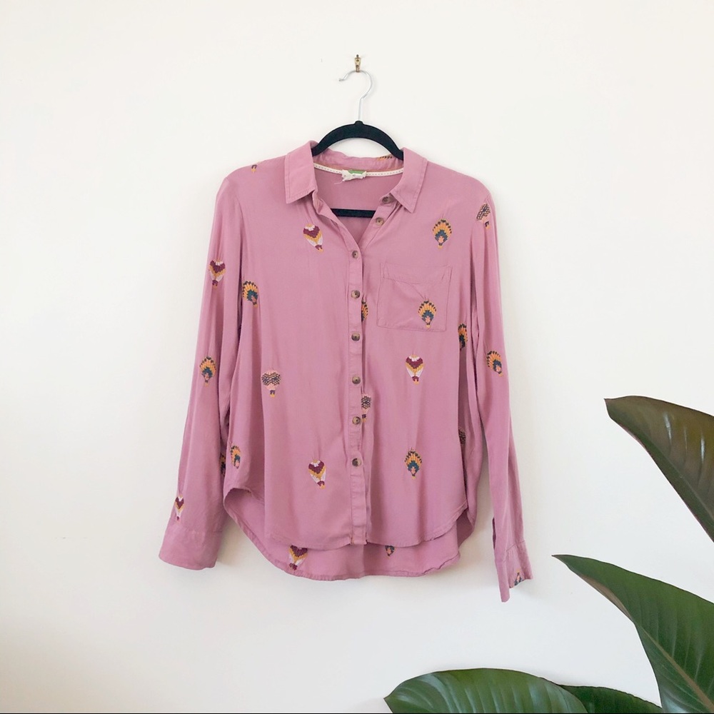 Anthropologie County Fair Hot Air Balloon Blouse
